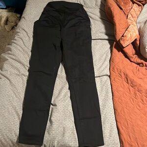 Madewell Maternity black over the belly skinny jeans